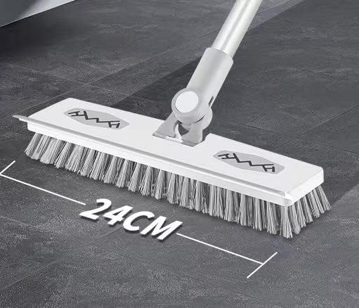 Pincel de piso doméstico, raspagem de 2 em 1 e escova rígida, escova portátil do piso com formas rígidas, escova de limpeza, escova
