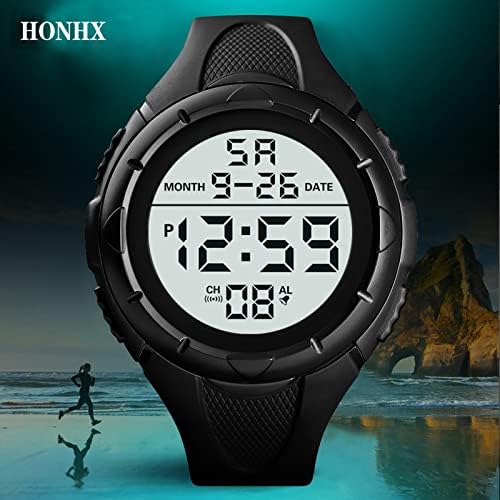 Hyuiyyeaa Wristwatch The Android Data Data Display Watch Watch Week Unissex Sports Multifunction Alarm Sport Watch Smart Watch