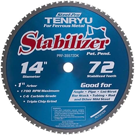 Tenryu prf-35572dk 14 72t 1 arbor tcg steel-pro estabilizador lâmina de corte seco