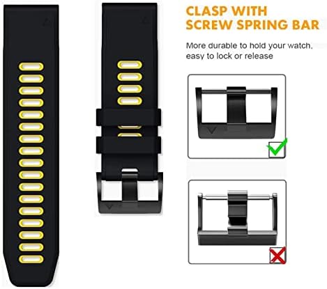 IOTUP 26mm 22mm Silicone Redunda RELAMENTO RELUMENTO PARA GARMIN FENIX 7 7X 6X 6X PRO 5X 3 3HR EasyFit WatchBand para