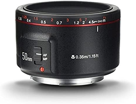 Yongnuo yn50mm f1.8 ii, lente de foco automático padrão para cânone câmeras de montagem slr ef de câmera, preto