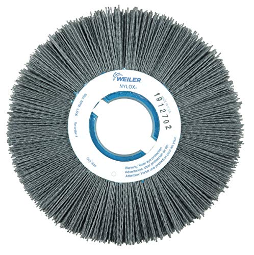 Weiler 83180 8 Filamento Nylox Wheel.040/80SC, 2 Arbor Hole com 1/2 x 1/4 Teclado duplo, fabricado nos EUA