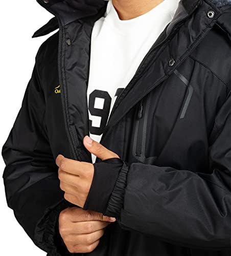 Jaqueta de esqui corbuyit com capuz para homens casaco de inverno à prova d'água dos homens