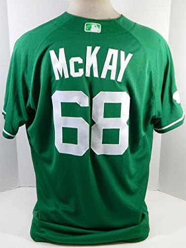 2021 Detroit Tigers David McKay 68 Jogo emitiu Green Jersey St Patricks 48 903 - Jogo usada MLB Jerseys