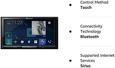 Pioneiro AVH-W4400NEX no receptor multimídia DASH com tela de toque de 7 WVGA Clear Resistive Touchscreen