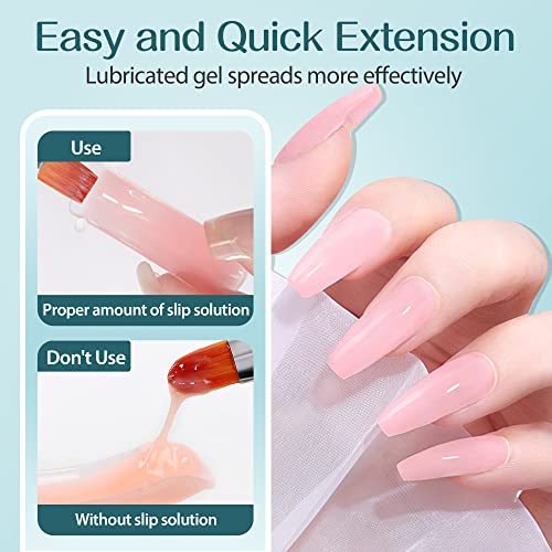 Solução de deslizamento de geléia de una Gella Poli unha Gel Extension Solução de gel de unha com escova Anti-Stick Gel Liquid