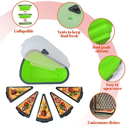 Recipiente de armazenamento de pizza SCE ™ - Contêiner de pizza dobrável para armazenar restos de pizza - recipiente