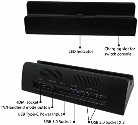 USONLINE911 Adaptador premium Charging Dock Compatível para Nintendo Switch