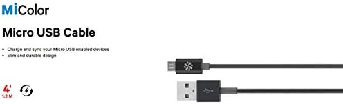 Kanex Micro USB para sincronização USB e carrega o cabo de 4 pés -preto