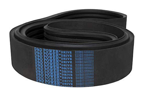D&D PowerDrive 3v600/02 Cinturão em banheiro, borracha, 60 de comprimento, 2 banda