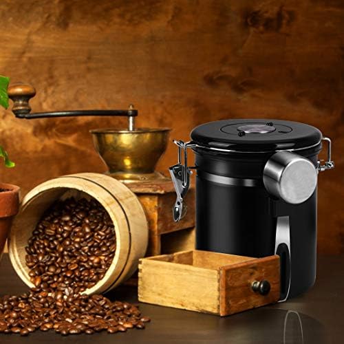 Contêiner de café Cabilista de café, recipiente de aço inoxidável de café para a cozinha, café -uma maneira de fazer válvula de CO2