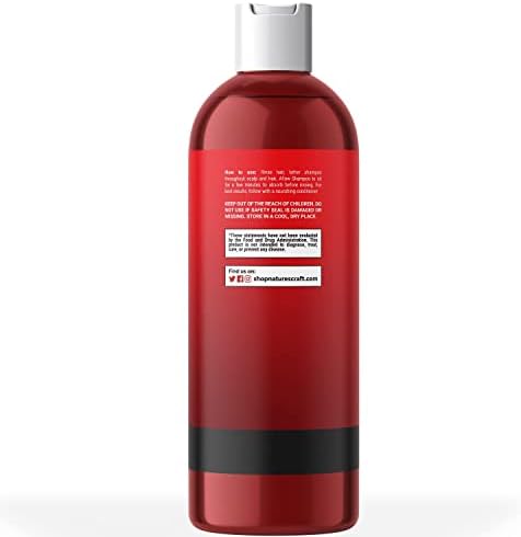 Shampoo de vinagre de maçã cru - shampoo ACV livre de sulfato para mulheres e homens com óleo de óleo de argan jojoba