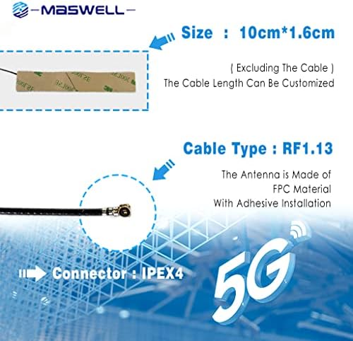 Antena da antena interna de Maswell 5G Antena de hélio Lora 700MHz ~ 6000MHz Mini-perfil Wi-Fi 6 Antena pronta