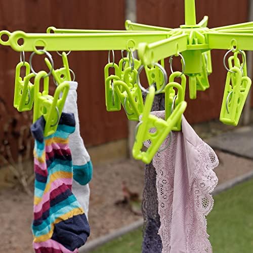 Hangerworld 20 clipe pendurado na lavanderia rack para meias, roupas íntimas e roupas de bebê