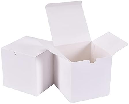 Caixas de presente Nignya Pequenas, 50 pacote 3x3x3 polegadas Caixa de presente de papelão mini caixas de papel de