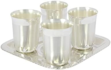 Idéias de presente de ouro Goldgiftideas prateado Juli Mat Glass Bandey Sett, conjunto de copos, óculos de água Conjunto de