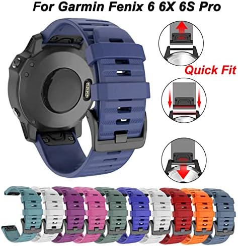Bneguv New 20 22 26mm Silicone Sport Silicone Watch Band Strap for Garmin Fenix ​​5x 6x Pro 5 6 5s mais 6s 3 3hr Watch EasyFit Wrist