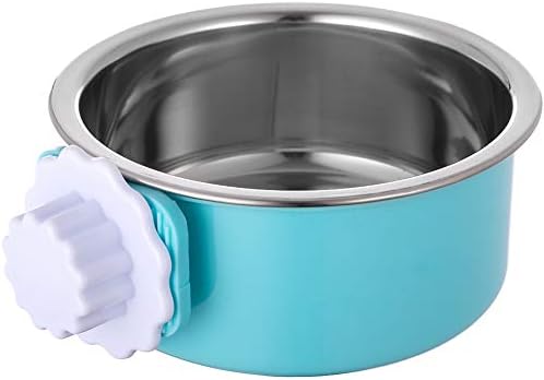 Ordermore Crate Dog Bowl, aço inoxidável removível pendurar alimentos tigela de água Copa cooper