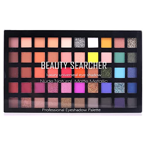 Paleta de sombra para os olhos da maquiagem profissional, 50 cores SHIMMER MA