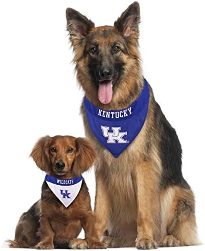 Pets First Collegiate Pet Acessórios, bandana reversível, Kentucky Wildcats, Large/X-Large