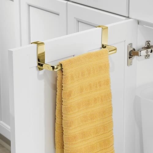 Fio de metal de aço mdesign sobre o armário de toalhas de toalhas Organizador de armazenamento - pendurado no armário