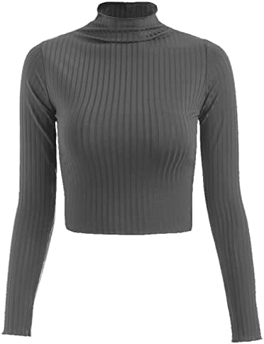 Camisolas femininas primavera 2023 cor sólida manga comprida malha cortada colheita novelas de fundo superior suéter