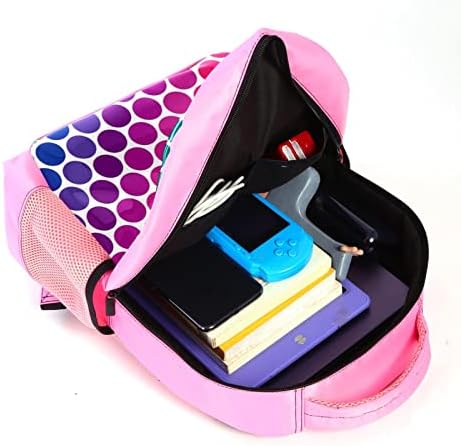 Mochila de viagem VBFOFBV, mochila de laptop para homens, mochila de moda, arco -íris polka dot cartoon moderno