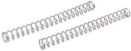 X-Dree 0,4mmx4mmx40mm 304 Compressão em aço inoxidável Springs Silver Tone 10pcs (0,4mmx4mmx40mm 304 Resorts de Compressión