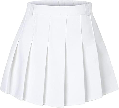 Joe Wenko feminina feminina de uniforme escolar de cintura alta saia plissada com shorts, 2 anos - EUA xl