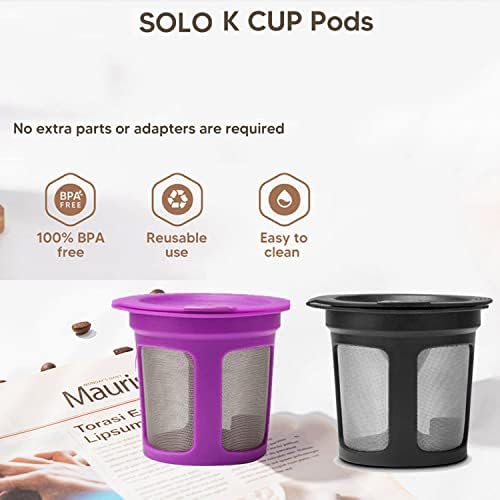 2 xícaras de K Copos reutilizáveis, filtro de malha de aço inoxidável e ecológico K Copo K Copo Reutilizável Café - Copos K reutilizáveis ​​para Keurig 1.0 e 2.0 Cafeteira