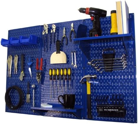 Controle de parede organizador de pegboard 4 pés. Kit de armazenamento de ferramentas padrão de pegboard de metal com quadro