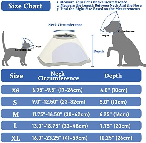 Cone de cachorro de Mayerzon, colar de recuperação suave para cães e gatos pequenos e médios após a cirurgia, alternativa