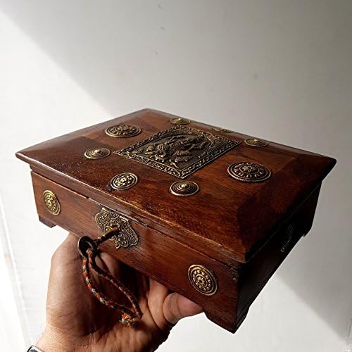 Coleção de arte rara feita à mão Belo design de bronze tea de madeira/presente/jóias/caixa/estojo/armazenamento
