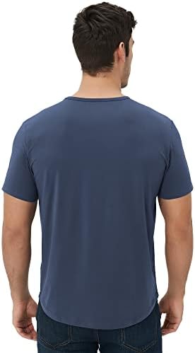 NetDraw Men Ultra Soft Bamboo Curve Curva Hem de resfriamento leve/manga curta Casual casual camiseta