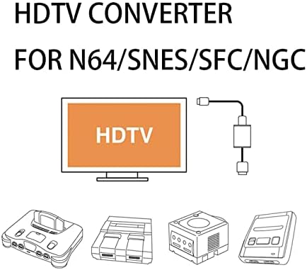 Conversor adaptador HDMI com cabo HD para Nintendo 64/SNES/NGC/SFC GameCube Console N64