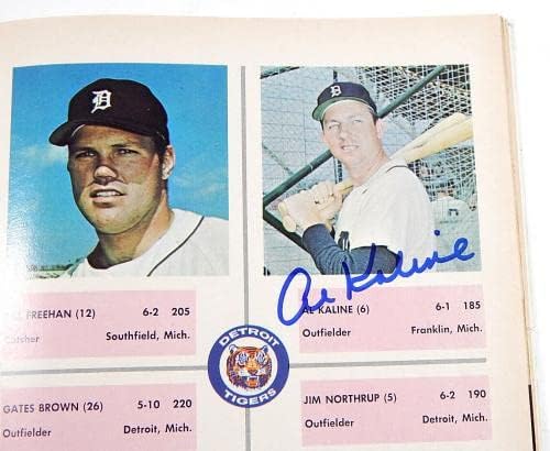 1968 Detroit Tigers Assinou World Series Program w/Ticket Stub Kaline Auto - revistas MLB autografadas