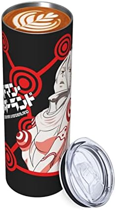 UOGEEP Anime Deadman Wonderland Shiro Aço inoxidável caneca de café com tampas e palhadas canecas de vácuo de parede