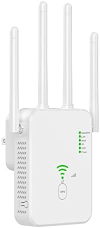 2022 WiFi Extender, WiFi Range Extender Signal Enhancer é adequado para qualquer lugar, o intensificador de sinal sem fio possui quatro antenas para obter 360 ° de cobertura completa, suporte da porta Ethernet