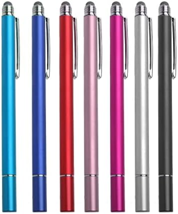 Caneta de caneta de ondas de ondas de caixa compatível com Apolosign Android 11 comprimido M108 - caneta capacitiva de dualtip, caneta de caneta capacitiva de ponta de ponta de fibra - prata metálica de prata metálica