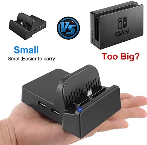 Docagem do Switch UKOR, Mini Switch Portable TV Docking Station Charging Stand Substitui