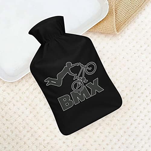 Garrafa de água quente de bicicleta BMX com tampa macia de pelúcia saco de injeção de água de borracha quente 1000ml