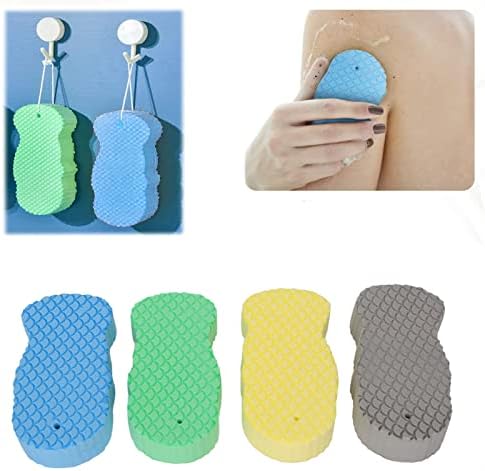 Esponjas de banho, 4pcs reutilizáveis ​​3d banheiro esponja chuveiro pincel banheira esfoliante esponja 3d pele macia
