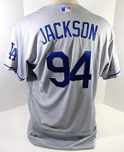 2021 Los Angeles Dodgers Andre Jackson #94 Jogo emitiu Jersey Grey 2 20 Patch 7 - Jogo usou camisas MLB
