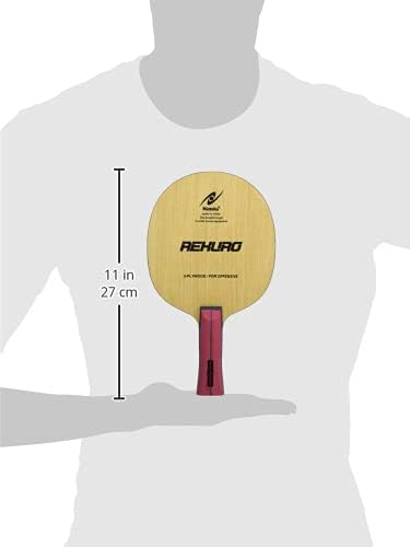 Nittaku NE-6120 Tennis Racket, Recro A Shake Hand para ataques, 5 folhas de madeira compensada, anatômica