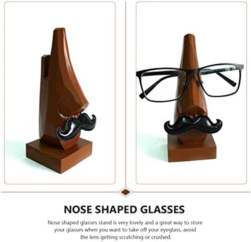 Wakauto Decor Decor Eye Glasses Solder Handmade Wood Escultura óculos do suporte do espetáculo, adorno de mesa, óculos de