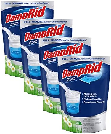 Bolsa de reabastecimento de Damprid, embalagem de 4 pacote-absorvedores de umidade fresco para salas com excesso de umidade,
