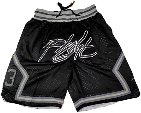 Shorts de basquete masculino, shorts bordados com malha retro com bolsos, fãs de treino de ginástica shorts casuais atléticos