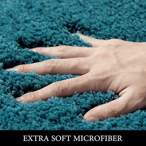 Conjunto de Miulee de 2 tapetes de banheiro não escorregadio extrair tapetes de banho macios e espessos água de microfibra