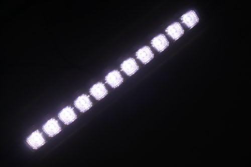 Conjunto de 4 +++ Bright 17 Clear White Backup / Reverse / Fog Light Bar com refletor cromado