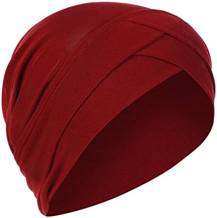 Caps esportivos para mulheres cachecol de lenço sólido embrulhada bufle feminino câncer de turbante chapéu muçulmano bonés de